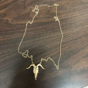 Bull Skull / Airies Long Chain Necklace